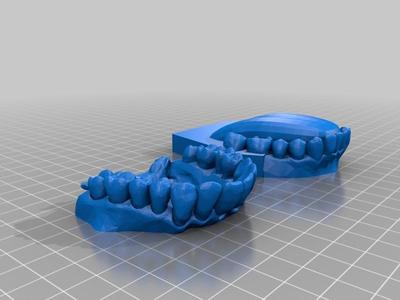 Human teeth with tongue