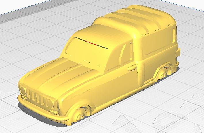 key ring Renault 4l van