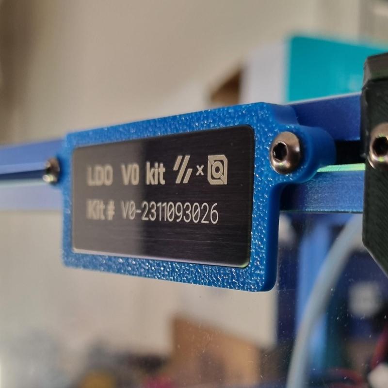 Voron V0.2 LDO Kit Reference Plate Holder