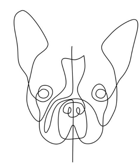 Frenchie One Line Art