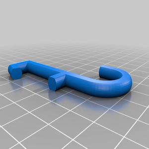 Ikea Skadis hook with flat side for easy print