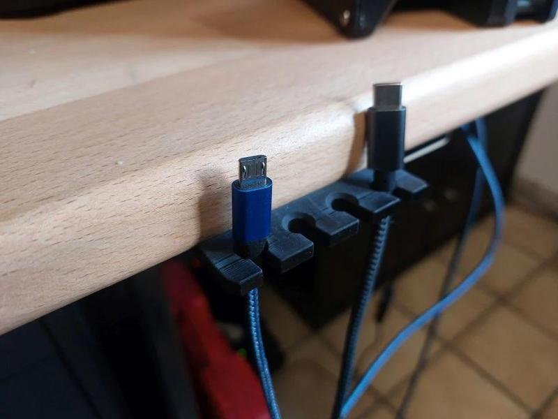 USB Cable Holder for Desk / Table