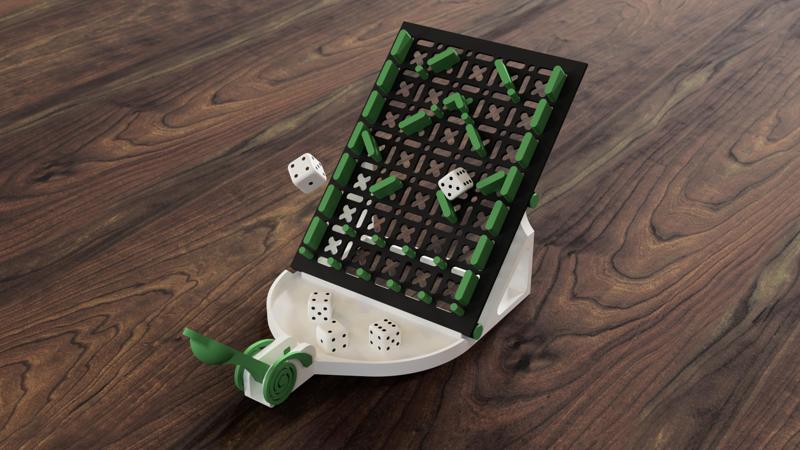 Catapult Dice Tower (100% 3D Printed, NO SUPPORT)