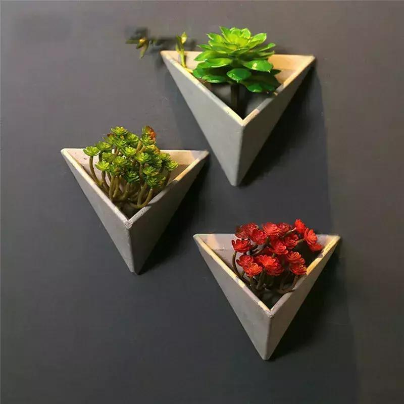 Triangular wall succulent planter