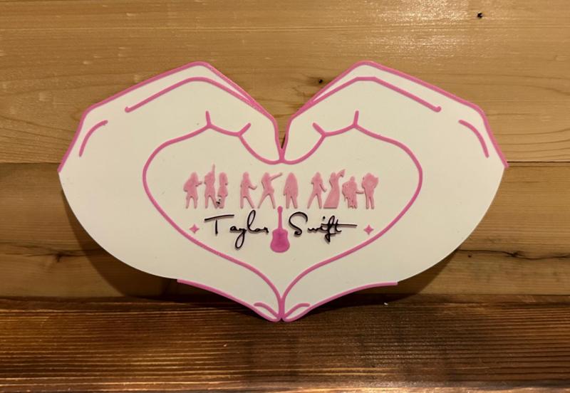 Collection of 2 Taylor Swift Hand Heart Wall Decor