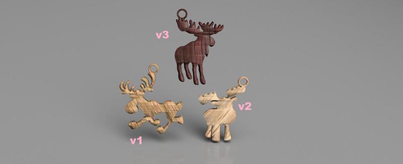Moose earring (set)