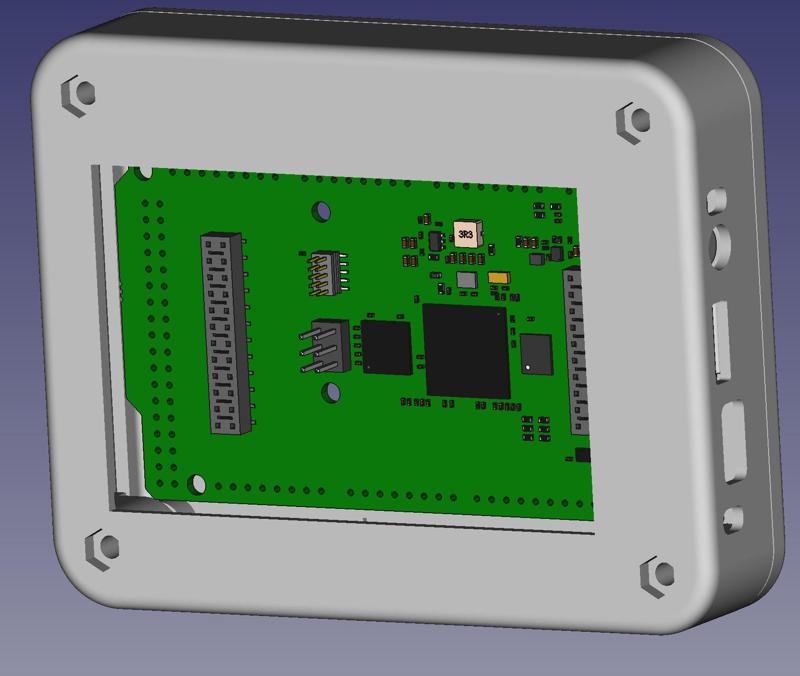 Open back enclosure for Arduino GIGA R1 WiFi and GIGA Display Shield