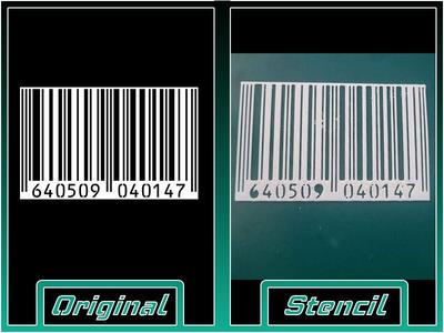 Agent 47 Barcode Stencil