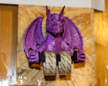 Tape holder bar for Toilet Paper Dragon (by Kimbolt)