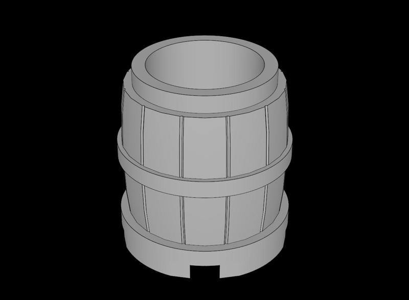 Lego Compatible (2489.dat) Barrel  2 x  2 x  1.667