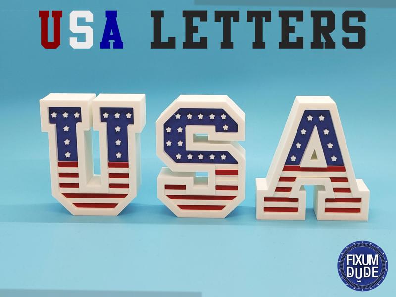 Stand Up Stars & Stripes USA Letters