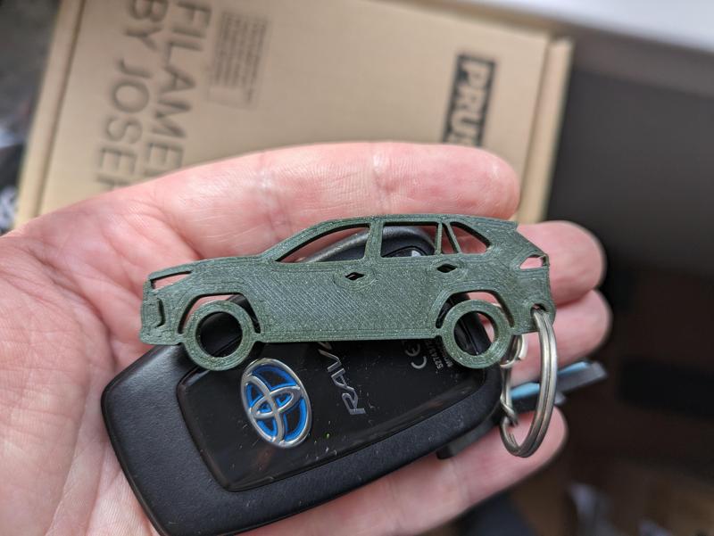 Toyota RAV4 silouhette keychain