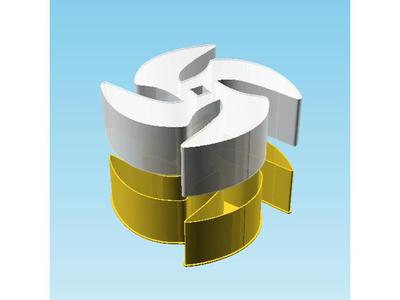 Shuriken 004B, nestable box (v2)