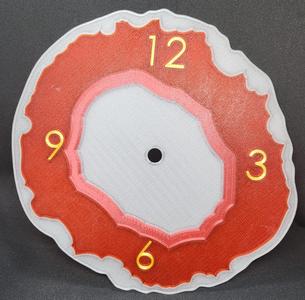 Geode slice clock/ornament 3 - multicolor