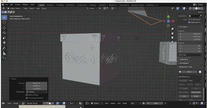 Decorative Square Box - 122.9mm x 122.9mm x 122.9mm