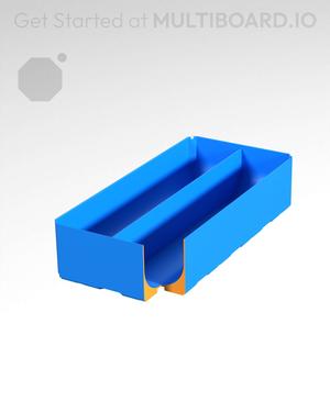 2x4x1 - Full Curved - Divided Bin - Multibin Insert