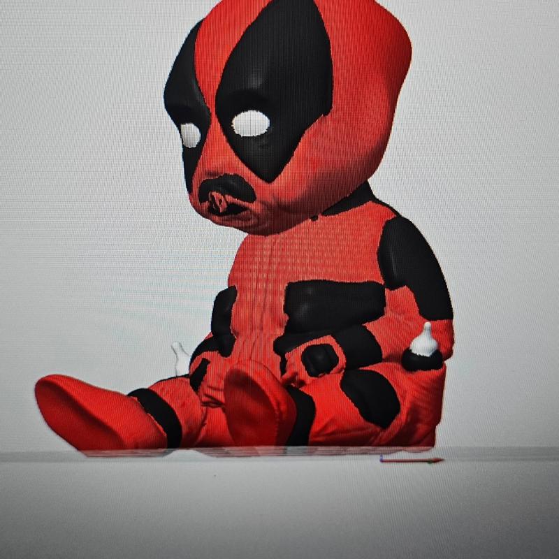 Baby Deadpool 3D Print File | Marvel Superhero Collectible (SUPPORTLESS)