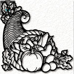 cornucopia wall art fall decor autumn veggies