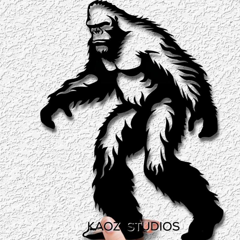 bigfoot wall art Sasquatch wall decor yeti decoration