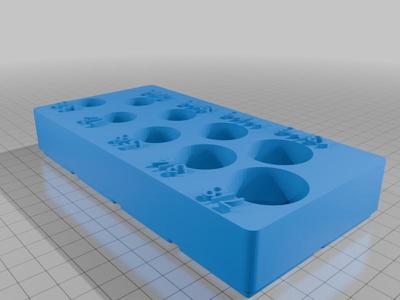 Gridfinity 3/8" Std Socket Bin