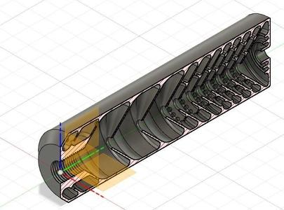 1/2 UNF moderator .177 / .22 (6mm bore)