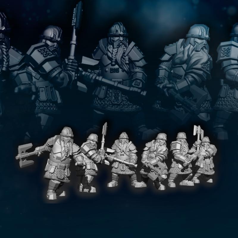 6x Kalak Guard Dwarf | Kalak Dwarves | Davale Games | Fantasy