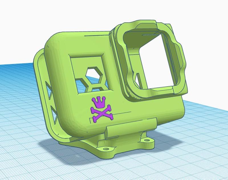 GoPro Hero 8 mount - 25 Degrees for Pirat Shorty and Punch