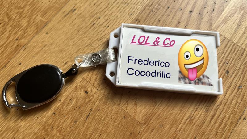 ID Card Badge Holder with Airtag