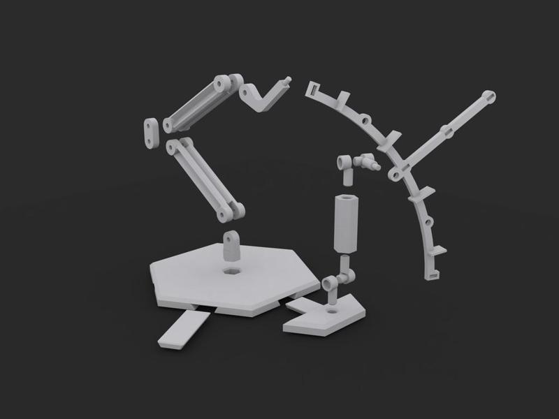 Modular model kit stand