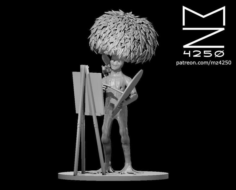 Bob Moss the Happy Little Treant Artist painting happy little trees