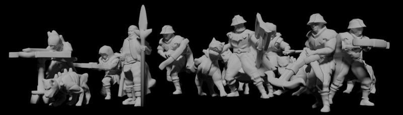 28mm Royal huntsmen for tabletop wargaming