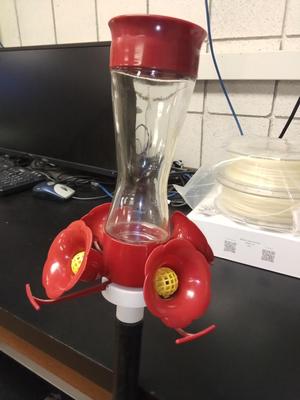 Hummingbird feeder pole mount