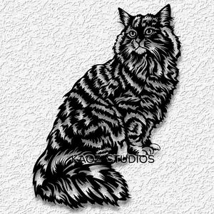 fluffy kitty wall art cat wall decor feline decoration