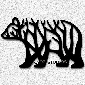 bear wall art tree of life wall decor nature decoration