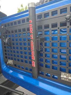 Portable Carbon Fiber Mast Mount for Ham Radio -  For Molle Gear - Fits Lil  Dude 6  - Tacticool Radio -