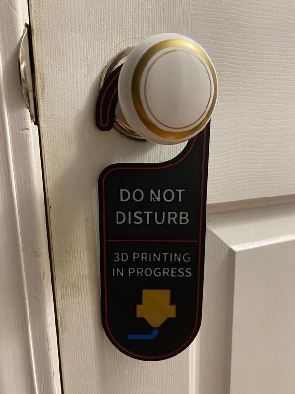 Printing do not disturb sign