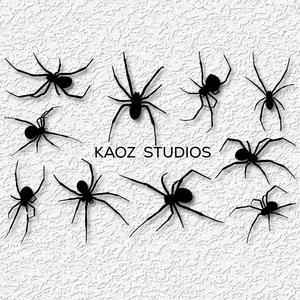 10 black widows collection wall art realistic spiders wall decor