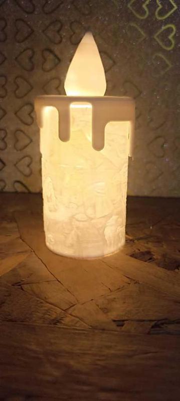 VELA CON EL NACIMIENTO LITOFANO