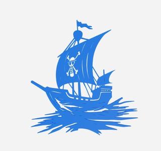 silueta barco one piece 2d