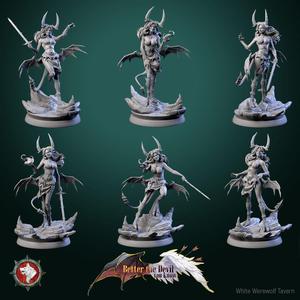 Darkheart Dames, 6 miniatures 32mm pre-supported