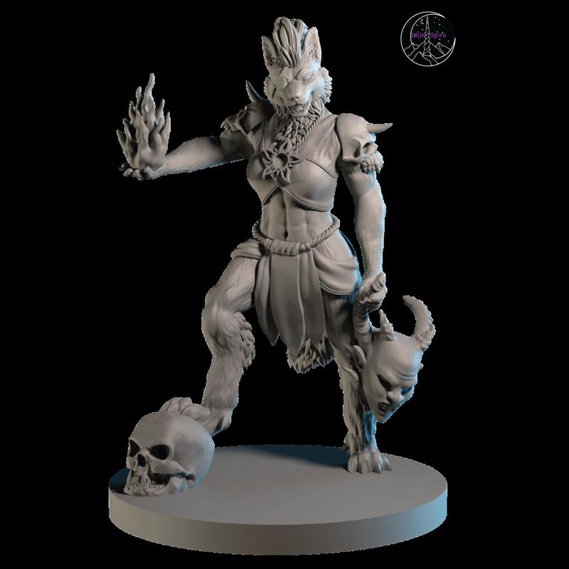 Dark-touched Wolfkin Lupinal Female Mage