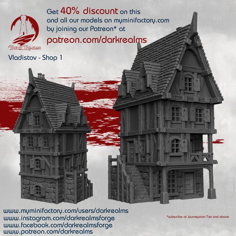 Dark Realms Vladistov Market Town Shop 1