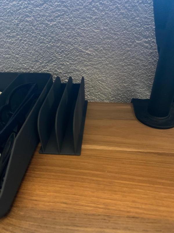 Complementary phone rack for my desktop organizer.