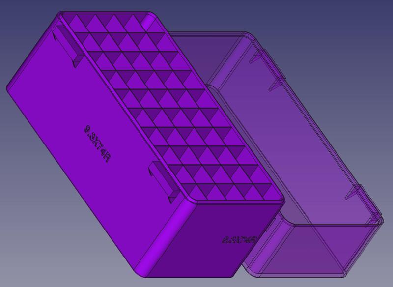 9.3X74mm Rimmed, Head Down, Double Spring Latch, PIP Hinge Modular Ammo Box