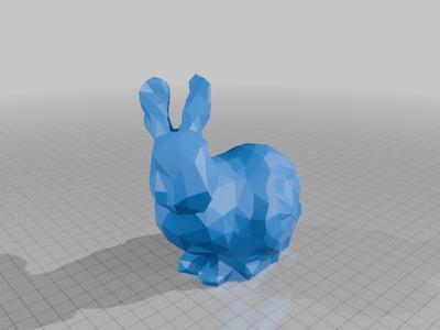  Low Poly Stanford Bunny with Quadric Error Metrics (800 mesh)