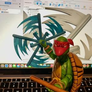Rotating Baton for Actionfigures