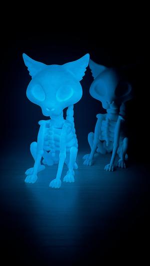 Skeleton Cat Bobblehead