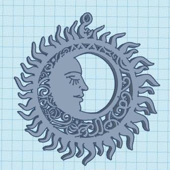 llavero con sol redondo