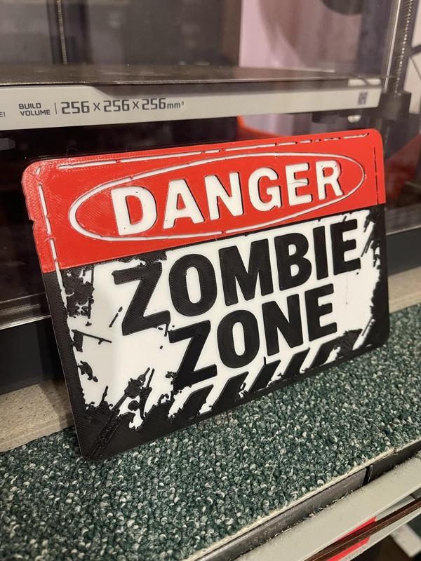 Sign Zombie Zone