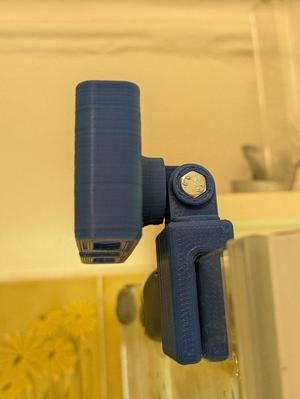 shower glass support for phone with GoPro mount